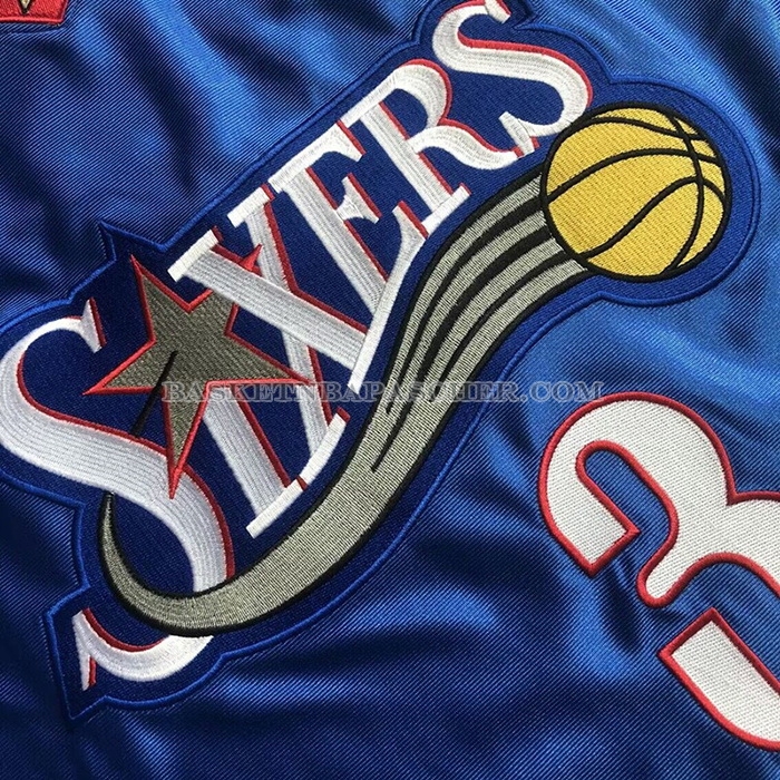 Maillot Philadelphia 76ers Allen Iverson Mitchell & Ness 2001-02 Bleu